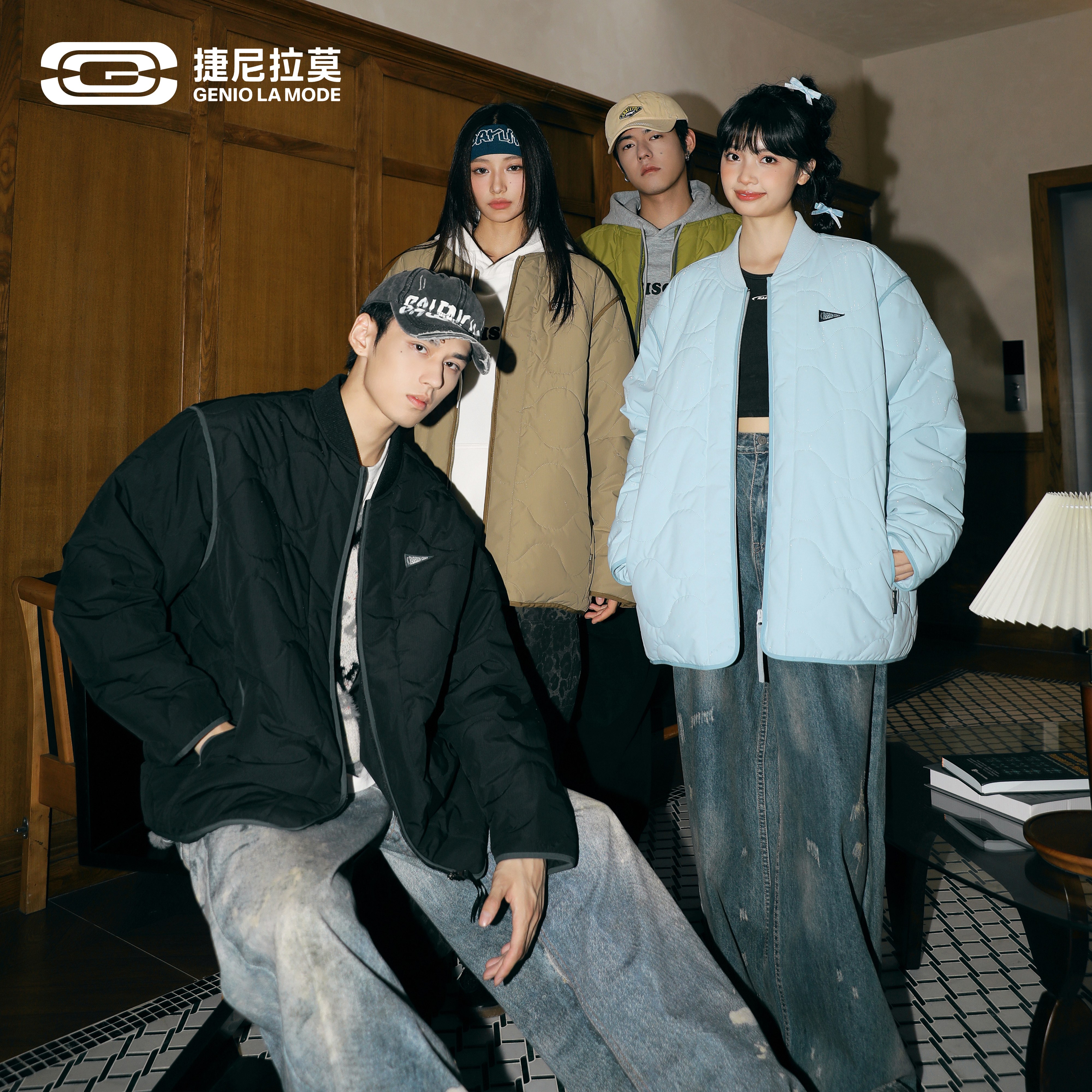 【敖瑞鹏代言】捷尼拉莫户外轻量化御寒锁温棉服冬季情侣款保暖外套