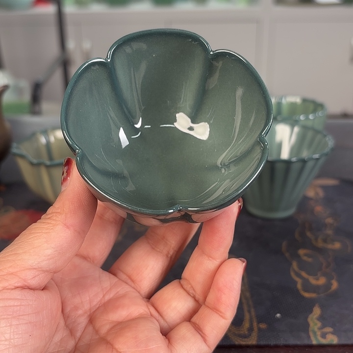 龙泉云间青瓷小米茶器