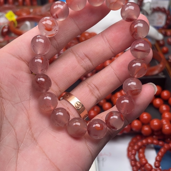 南红玛瑙未镶嵌手链