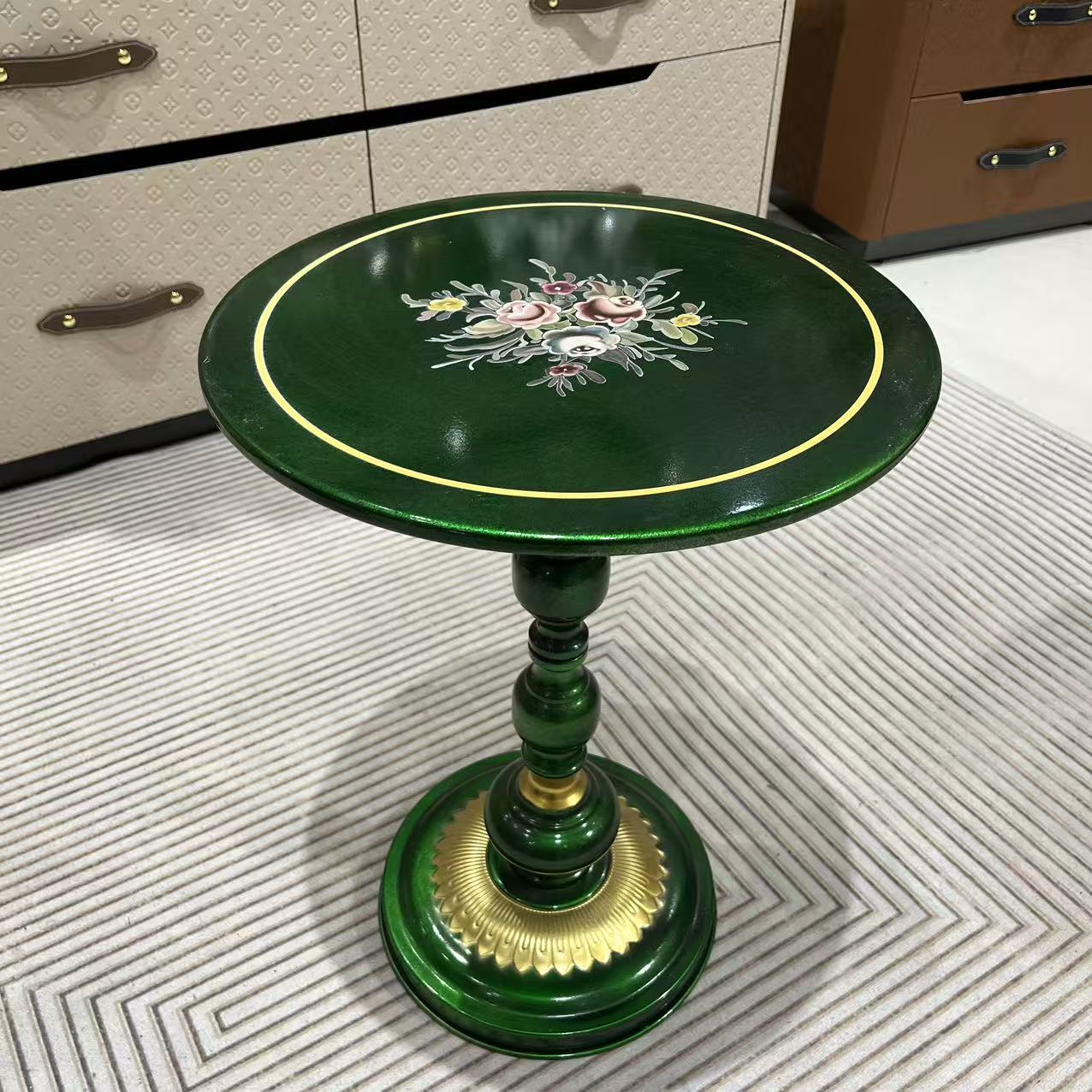 【喜悦家具】 翡翠绿边几柜 