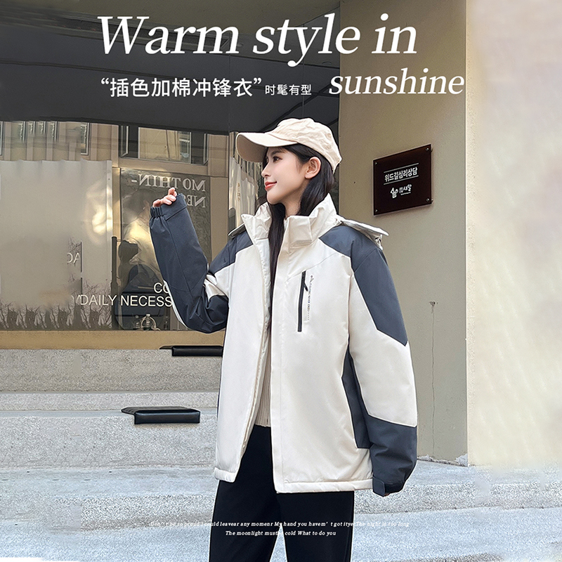 雅鹿男装棉服大码女款短款休闲宽松保暖冬季男女加厚保暖防寒棉袄