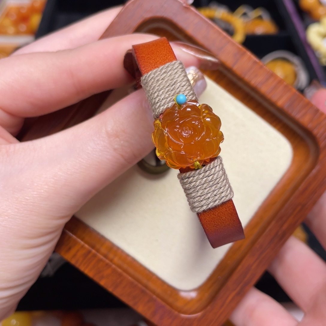 未镶嵌蜜蜡手链手串