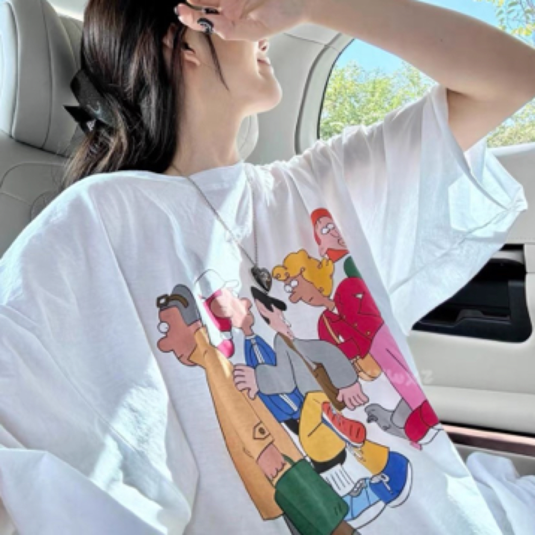 恶搞东大门宽松大t显瘦百搭