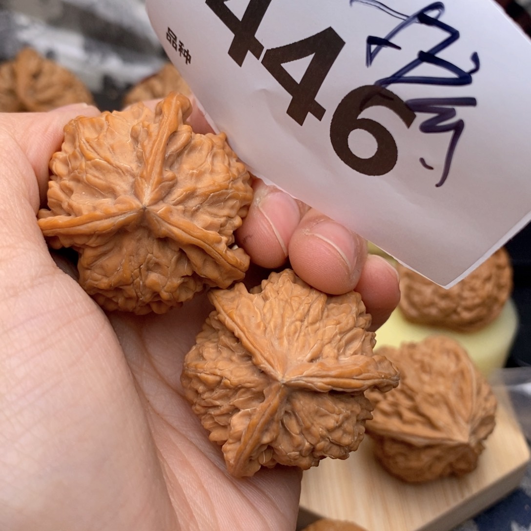 文玩核桃把件包*446号38三棱全 