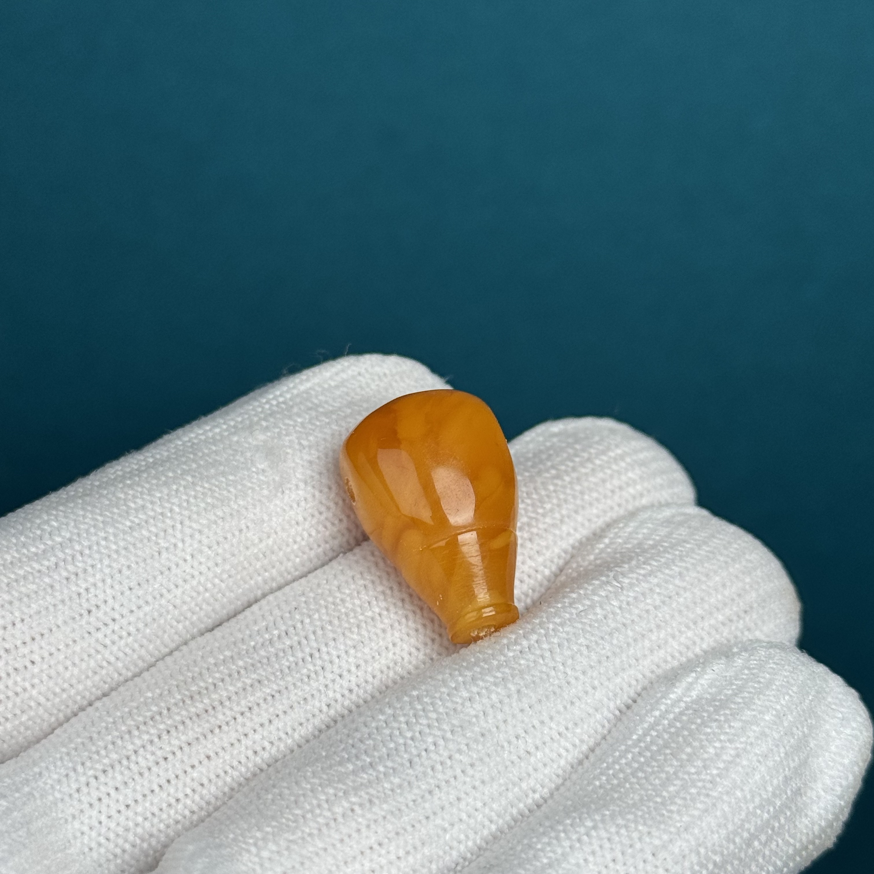 Z4400天然原矿蜜蜡三通14*.21.4mm支持复检假一罚十