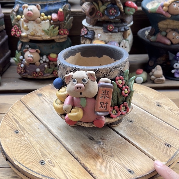 嘻哈多肉花盆百搭