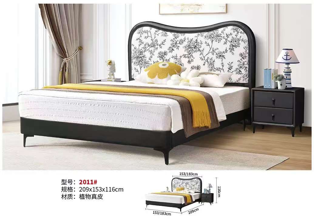 轻奢现代简约实木双人床软包主卧婚床公主床