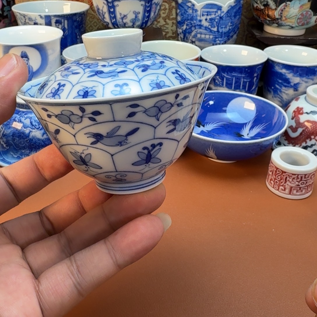缪***胆陶杯子景德镇全手工手绘陶瓷