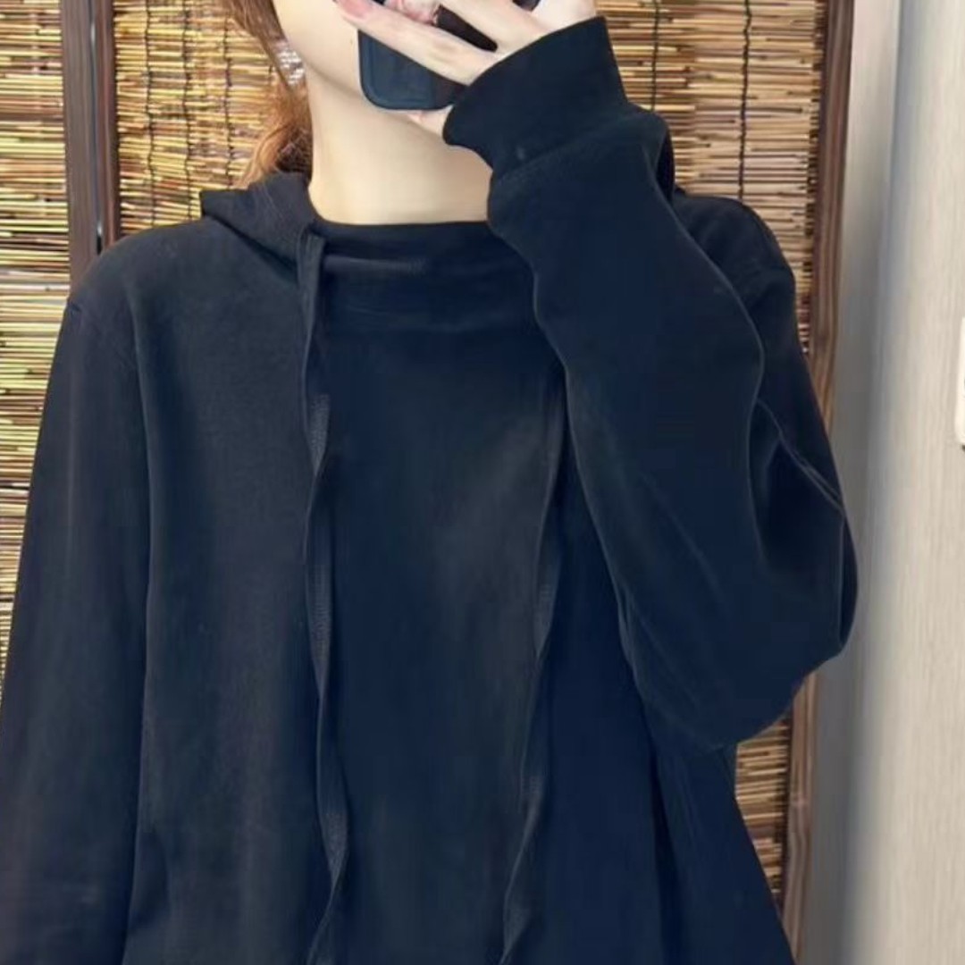 （小慧推荐）福利款双面德绒连帽休闲保暖上衣