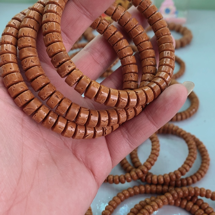 桃核手串精工直切95