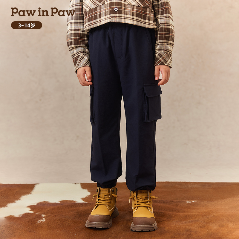 【达人专属】PawinPaw童装25年秋冬男童休闲百搭工装裤PCTAF4911E