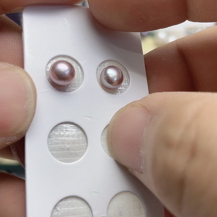 原***n银S925镶嵌淡水珍珠耳饰