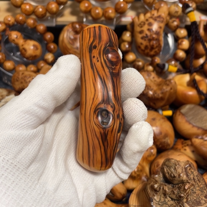 柏木太行崖柏骨料手把件