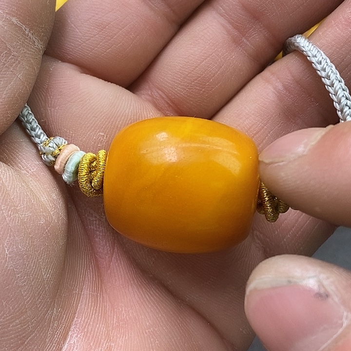 蜜蜡未镶嵌珠宝奇石老蜜蜡桶珠假一赔十