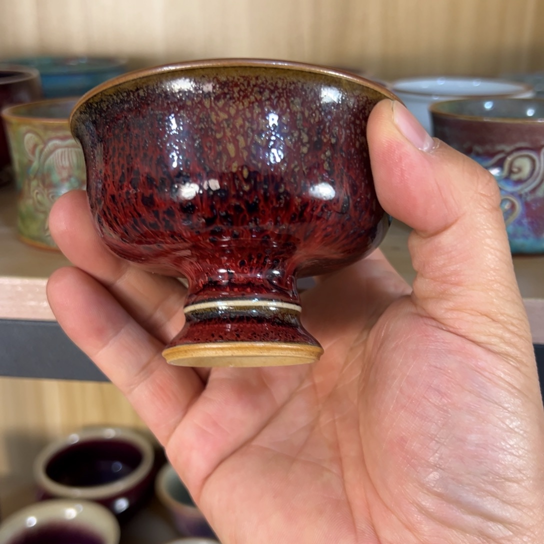 谢***E摆件瓷神垕钧瓷原矿釉钧瓷