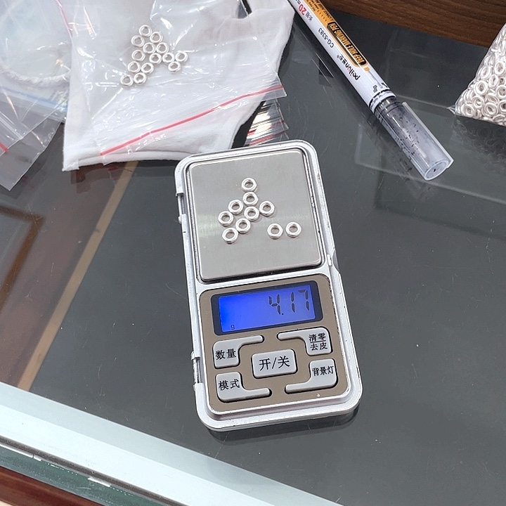 无吊坠足银10个足银盘缠