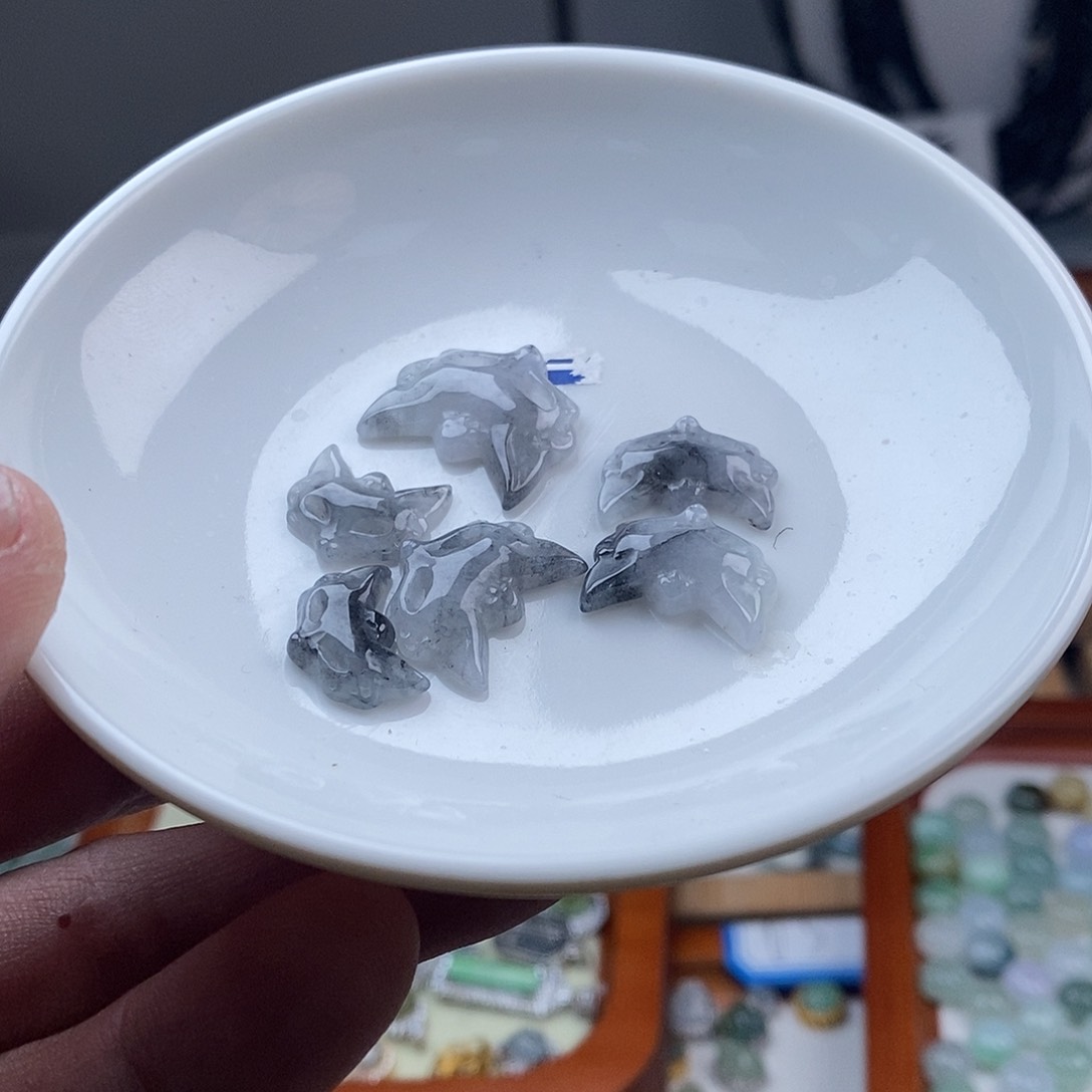 翡翠颈饰未镶嵌狐狸面具48一个