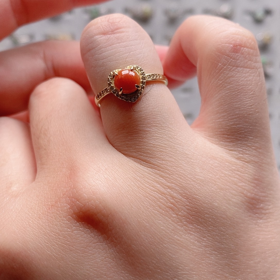 翡翠银S925镶嵌戒指