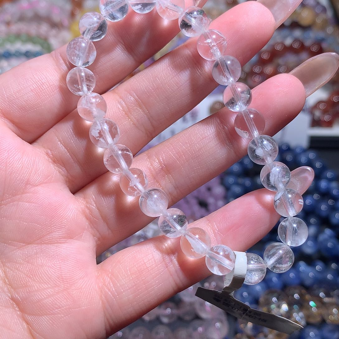 未镶嵌手链水晶婚纱白幽灵7咪