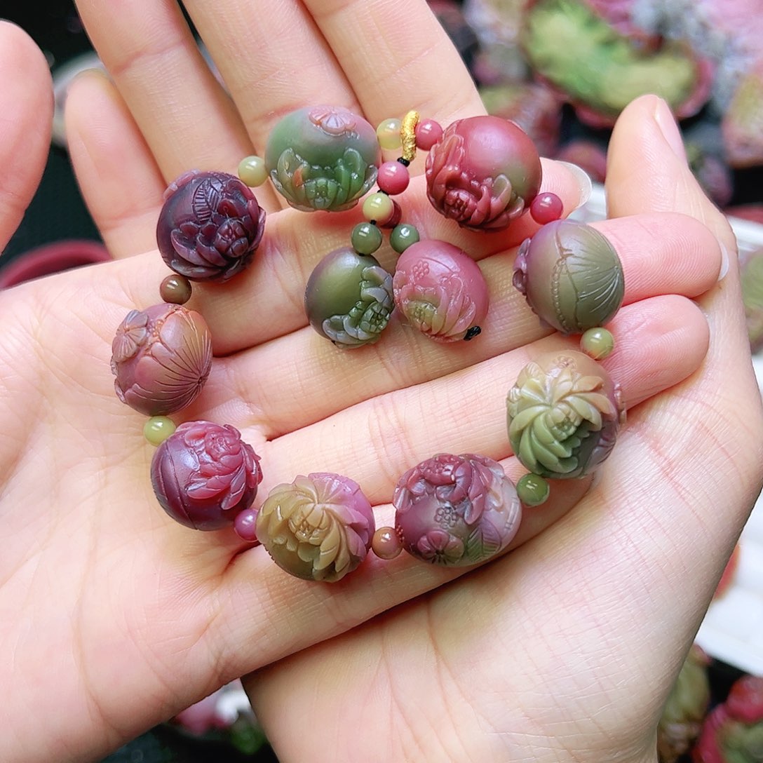 玛瑙/玉髓手串未镶嵌凤**天手串