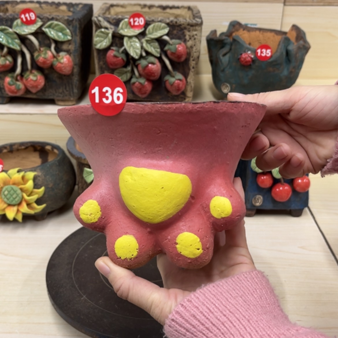 【闪购商品】紫砂花盆136号内口14外高13