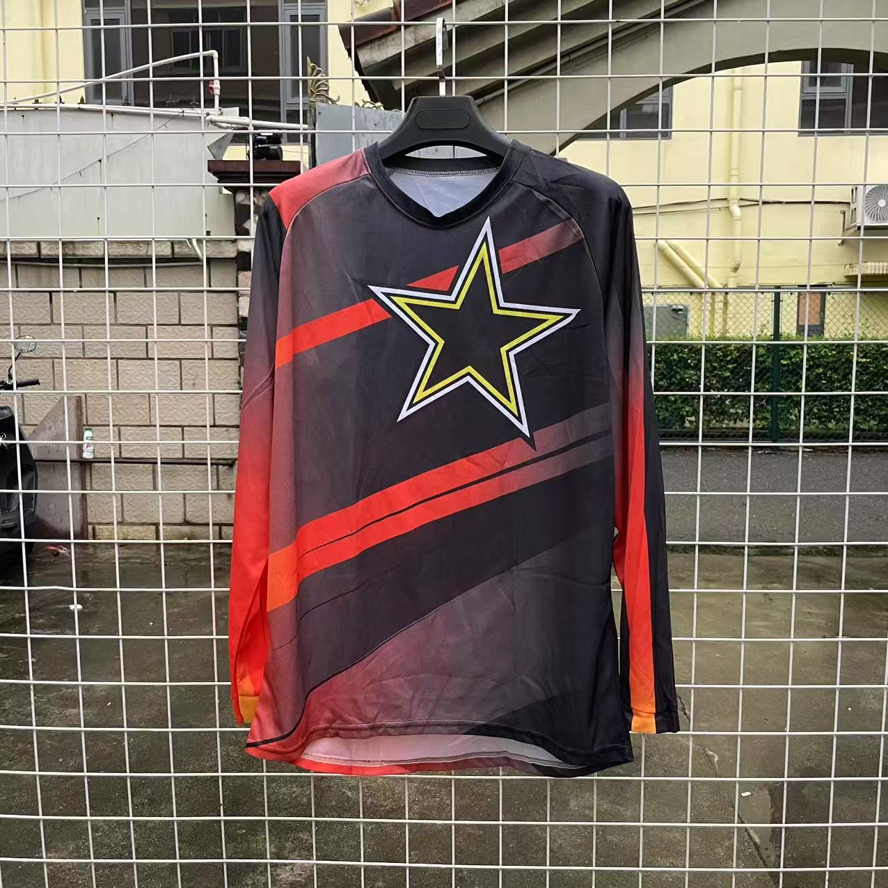 001-200夏季速干透气速降服短袖长袖杂款杂色宽松大版