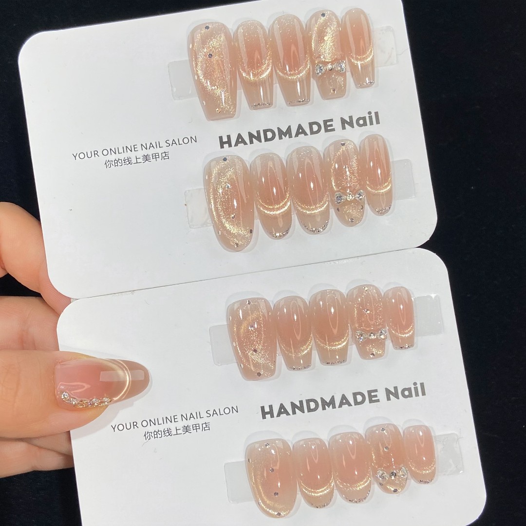 【波点蝴蝶结】纯手工定制穿戴甲美甲高级小众ins网红气质显白