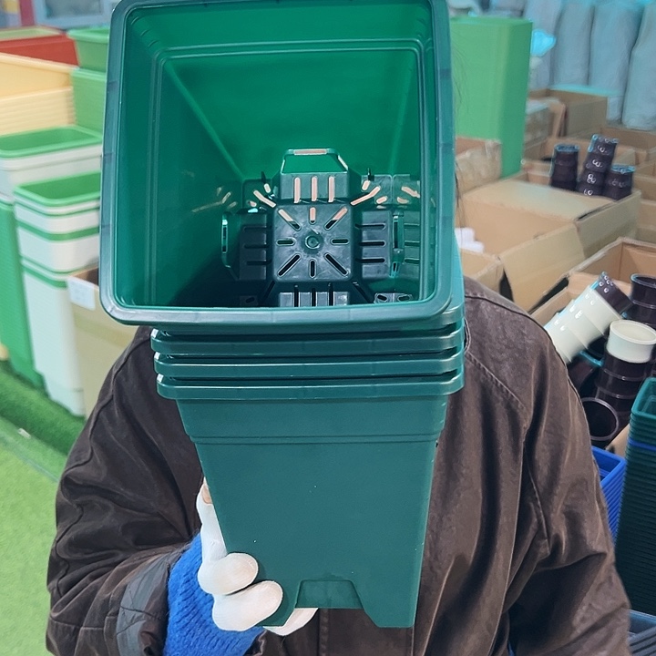 特价方盆口16高18墨绿无托5只