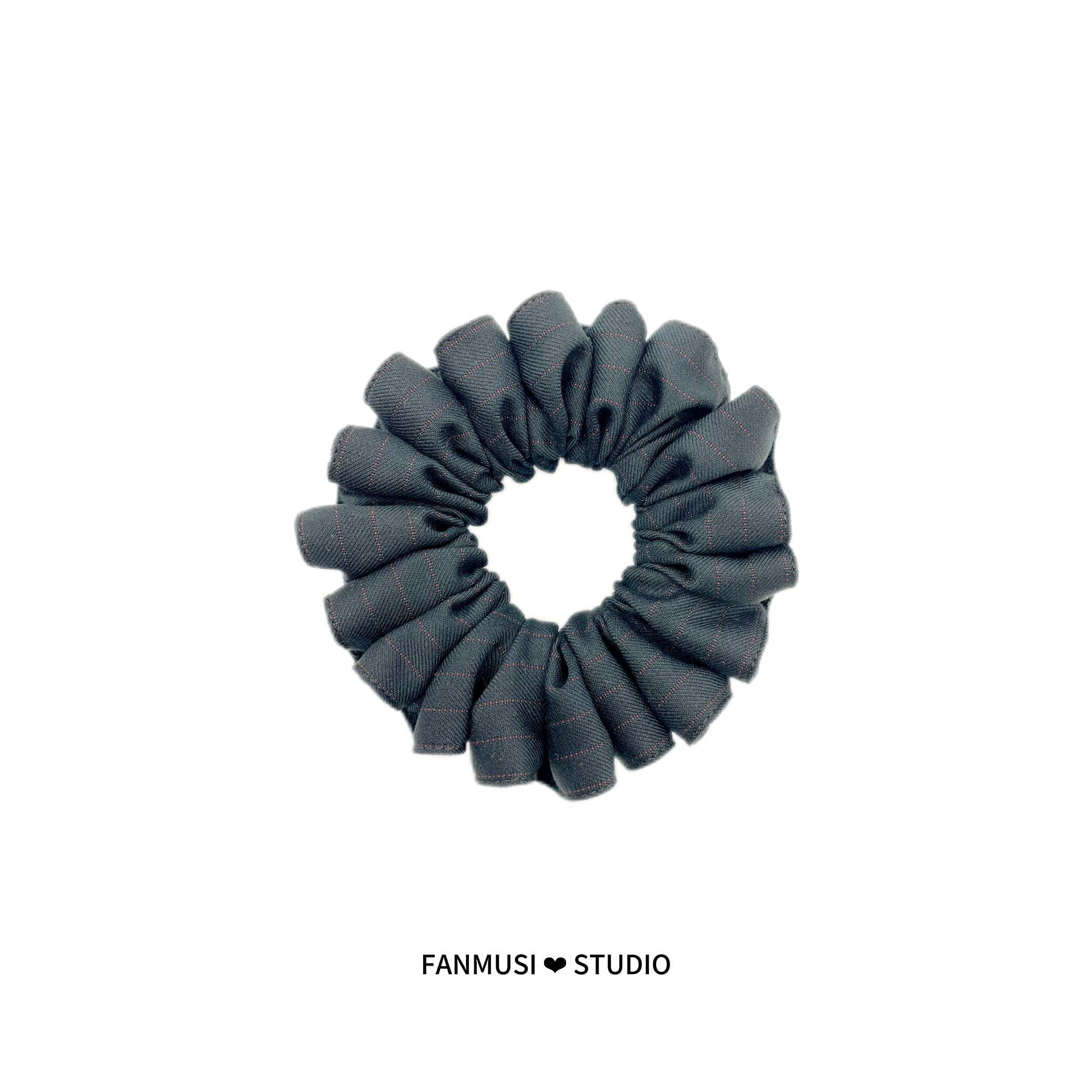 FANMUSI原创高端品质红色西装条纹压边发圈