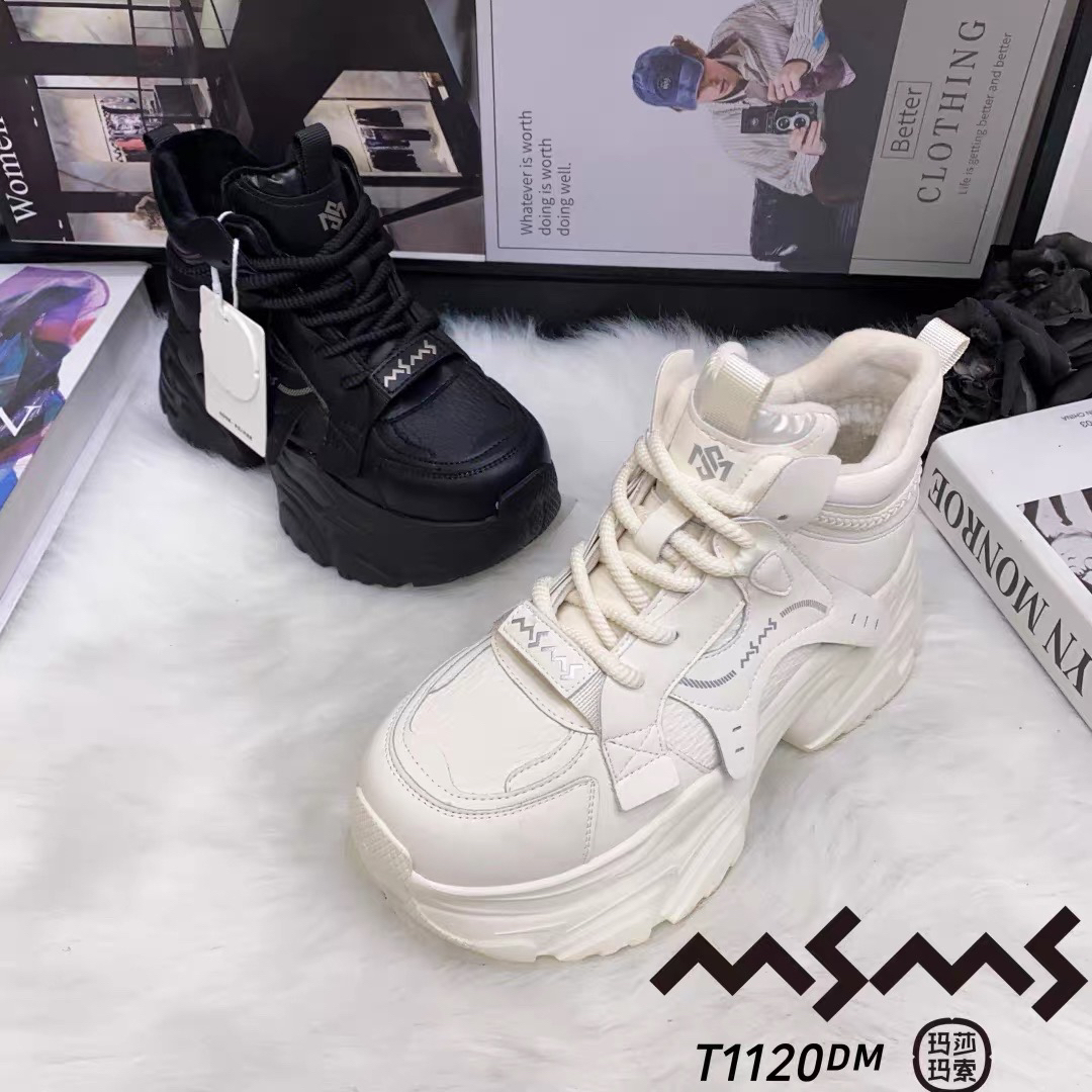 1120玛莎玛索2025女鞋新款冬季保暖潮软底休闲鞋大棉松糕底