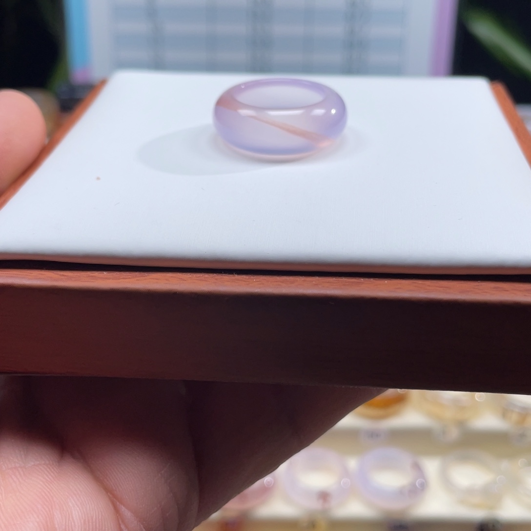 漂***瓶玛瑙/玉髓未镶嵌戒指Z16.1港12