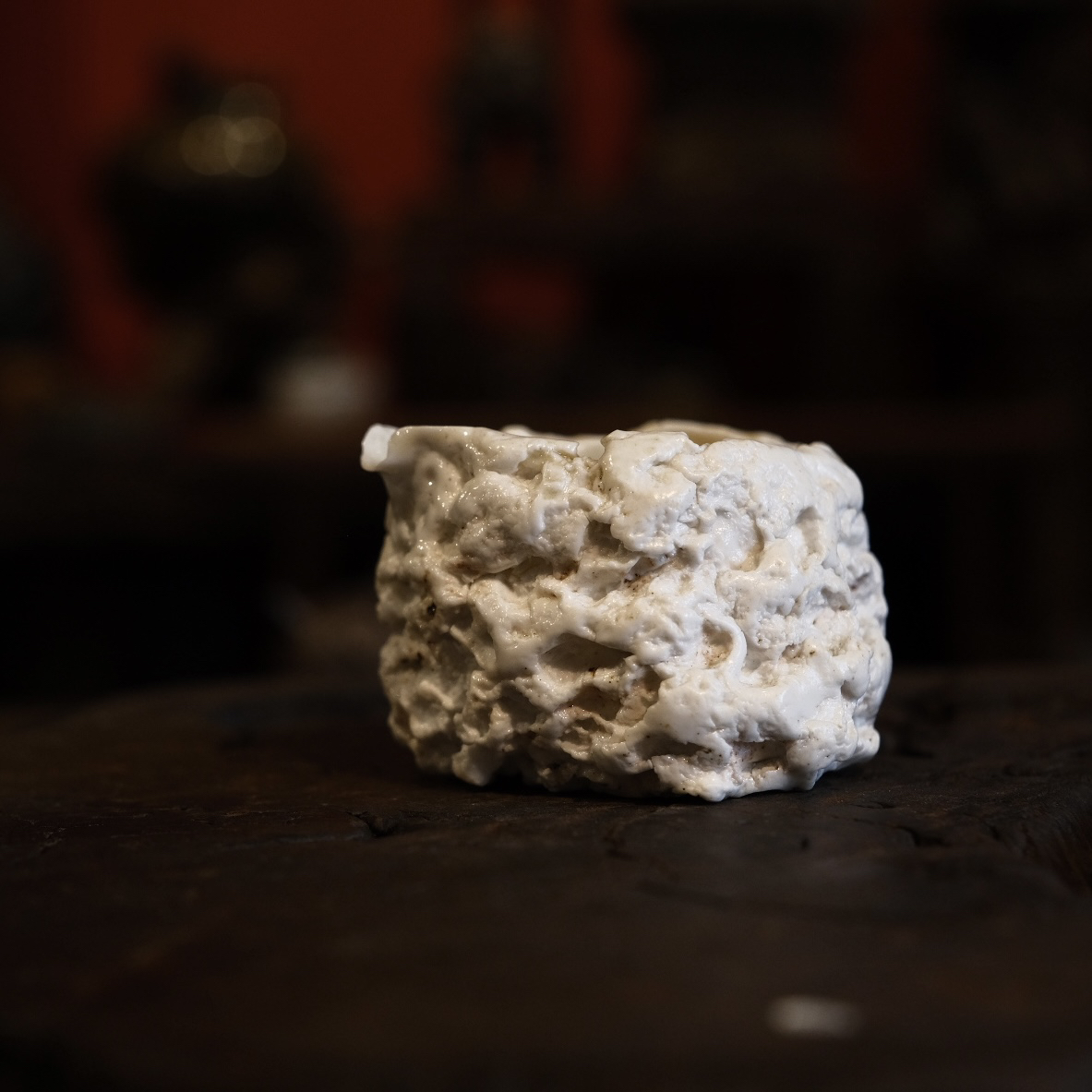 原创柴烧手捏玉泥公道90ml