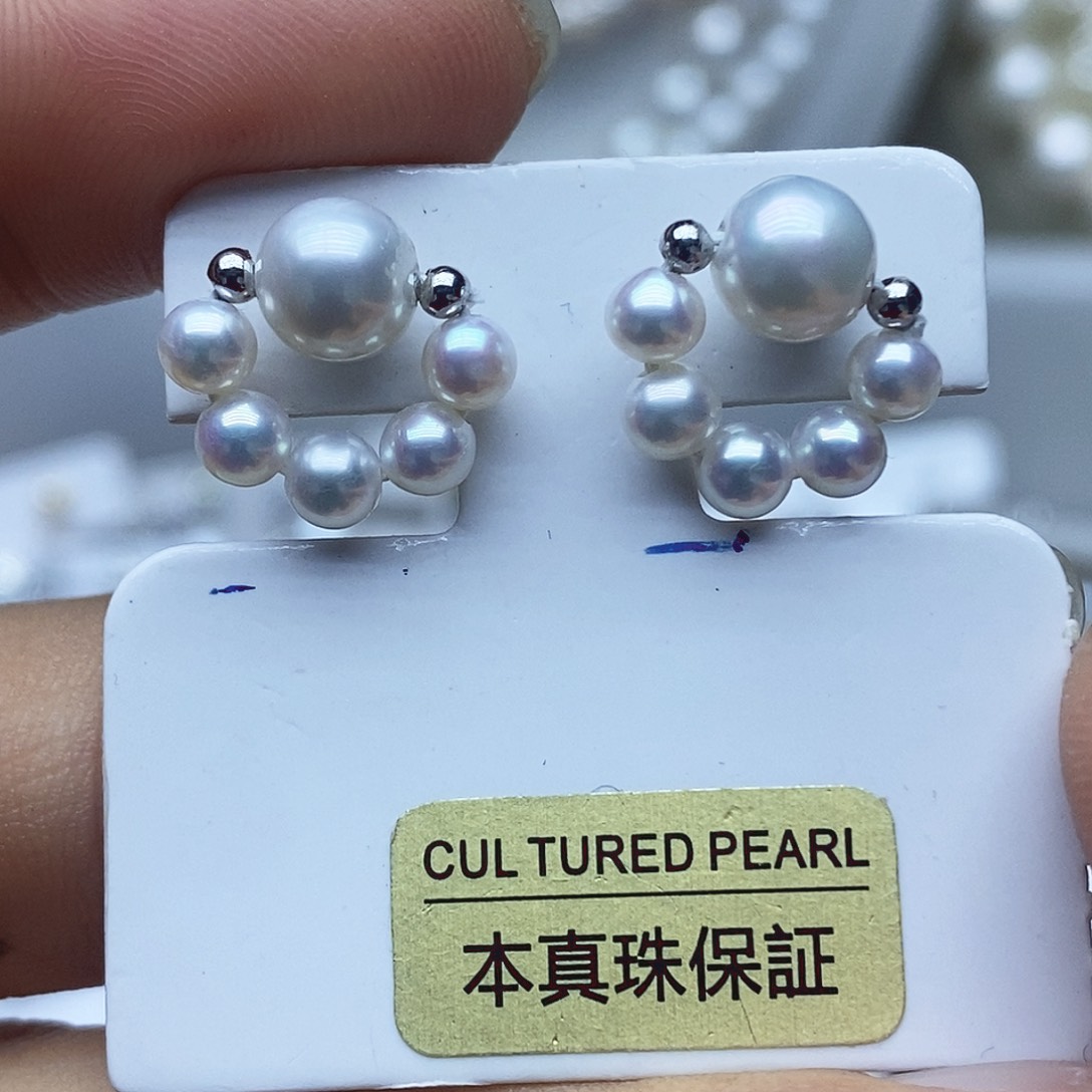 耳钉淡水珍珠未镶嵌