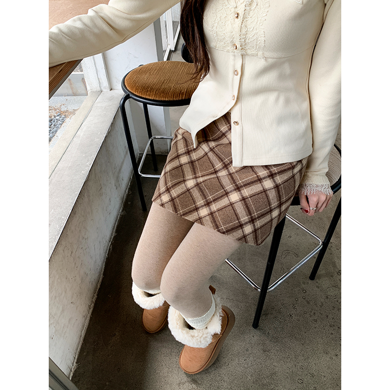 SHAOER【榛果特调】秋冬复古美德拉修身百搭半身裙女S725G20591