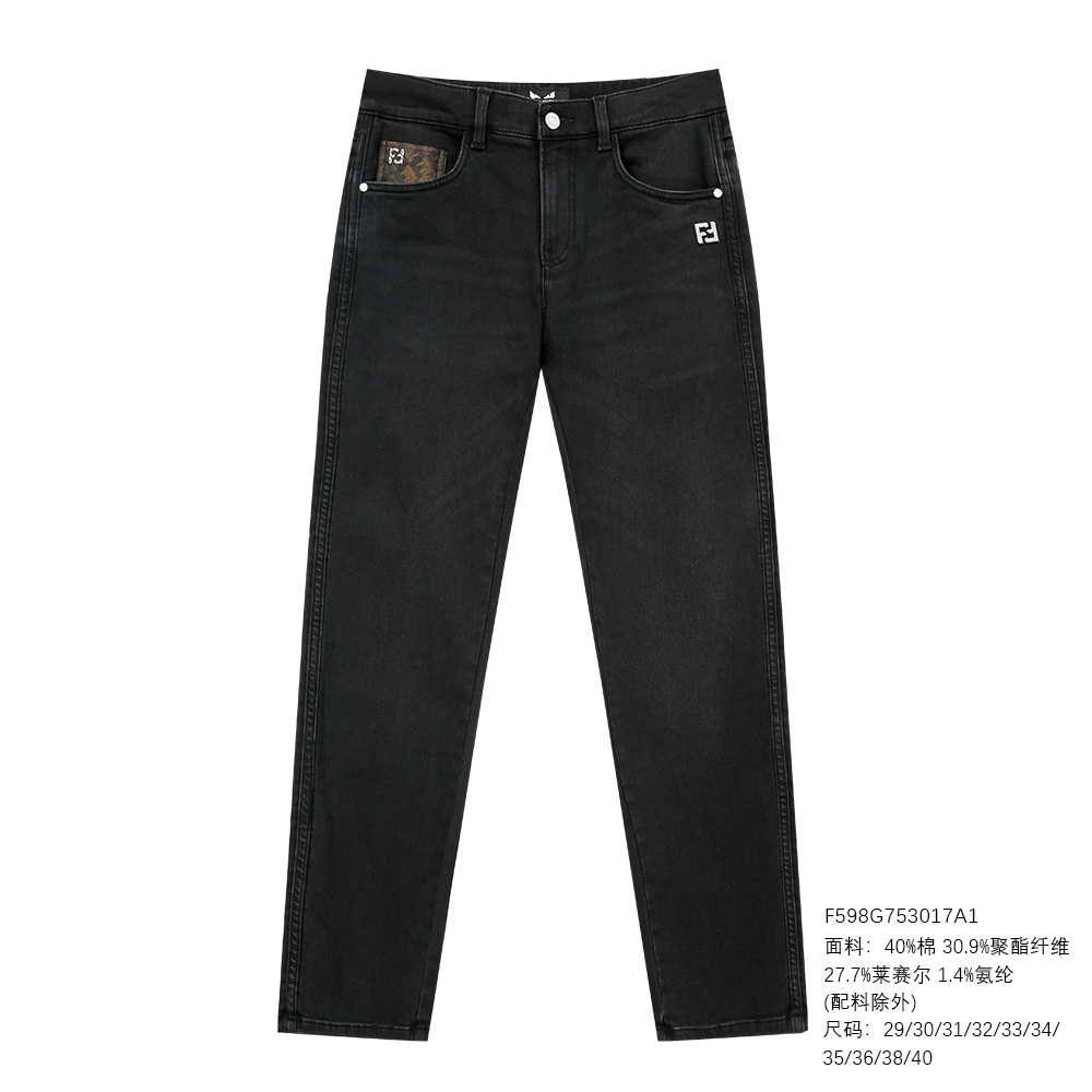 FENDILOR小怪兽25年秋冬款男士牛仔裤F598G753017A