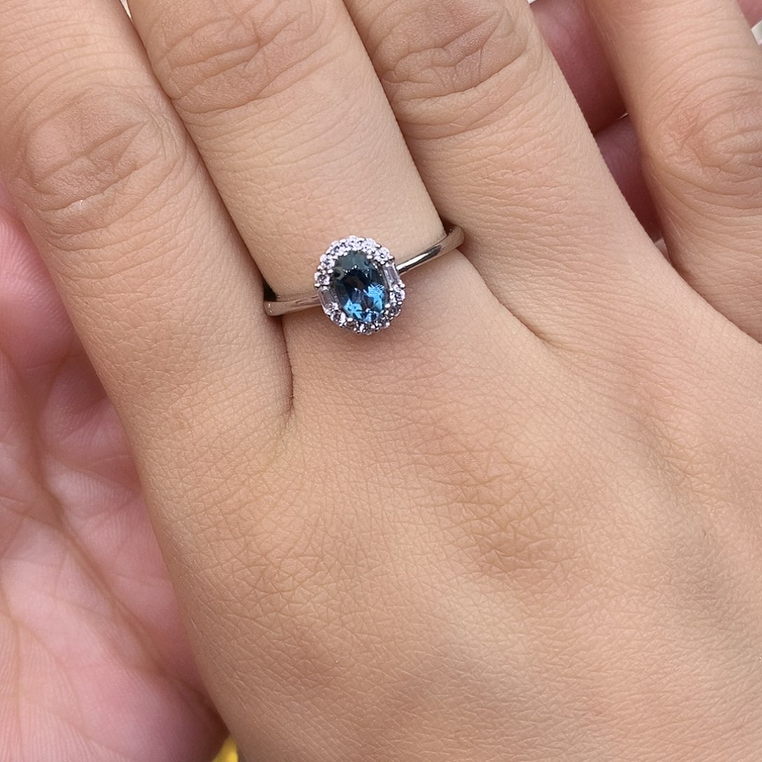 银S925镶嵌纯天然托帕石x托帕石