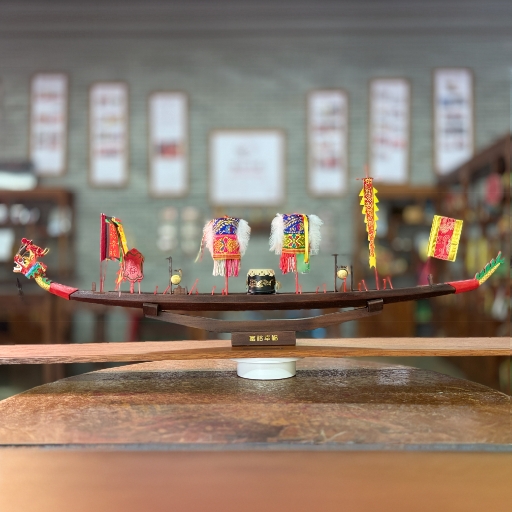 1.2m限量纪念版龙舟模型缅甸柚木非遗龙舟龙文化非遗传人制作