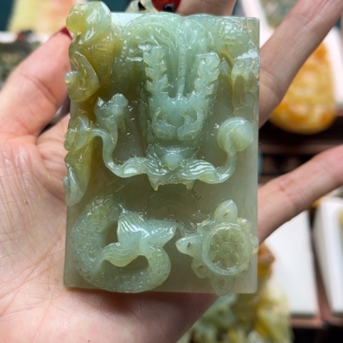 岫玉挂件未镶嵌挂件