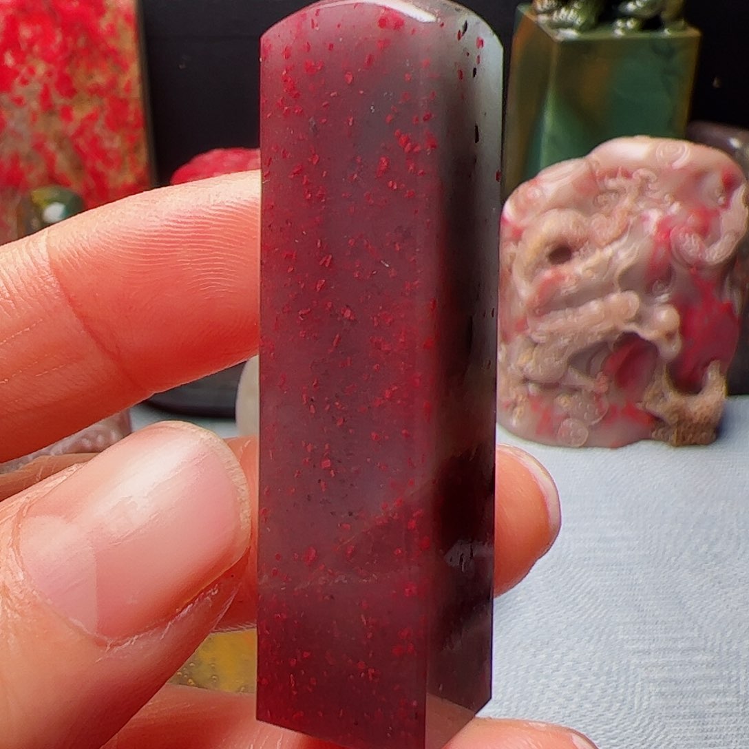 昌化石昌化鸡血石印章