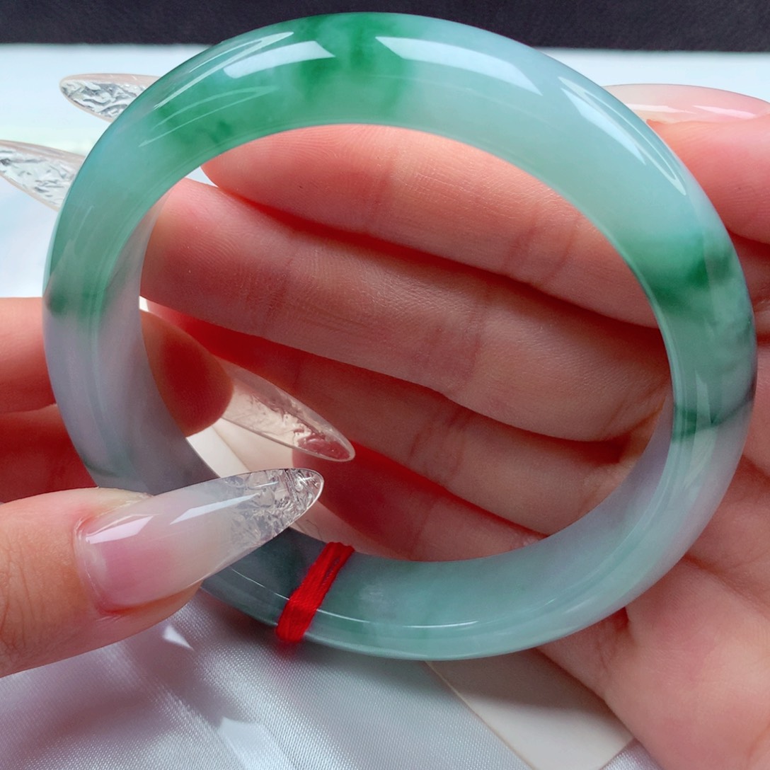 翡翠手镯未镶嵌天然缅甸翡翠A货手镯 7号