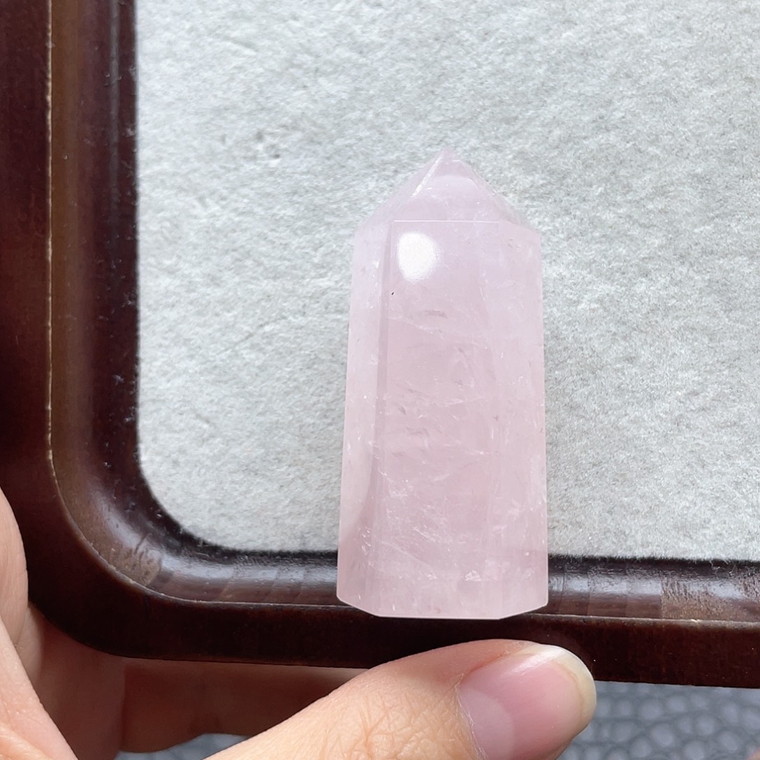 珠宝半成品未镶嵌水晶50粉晶柱
