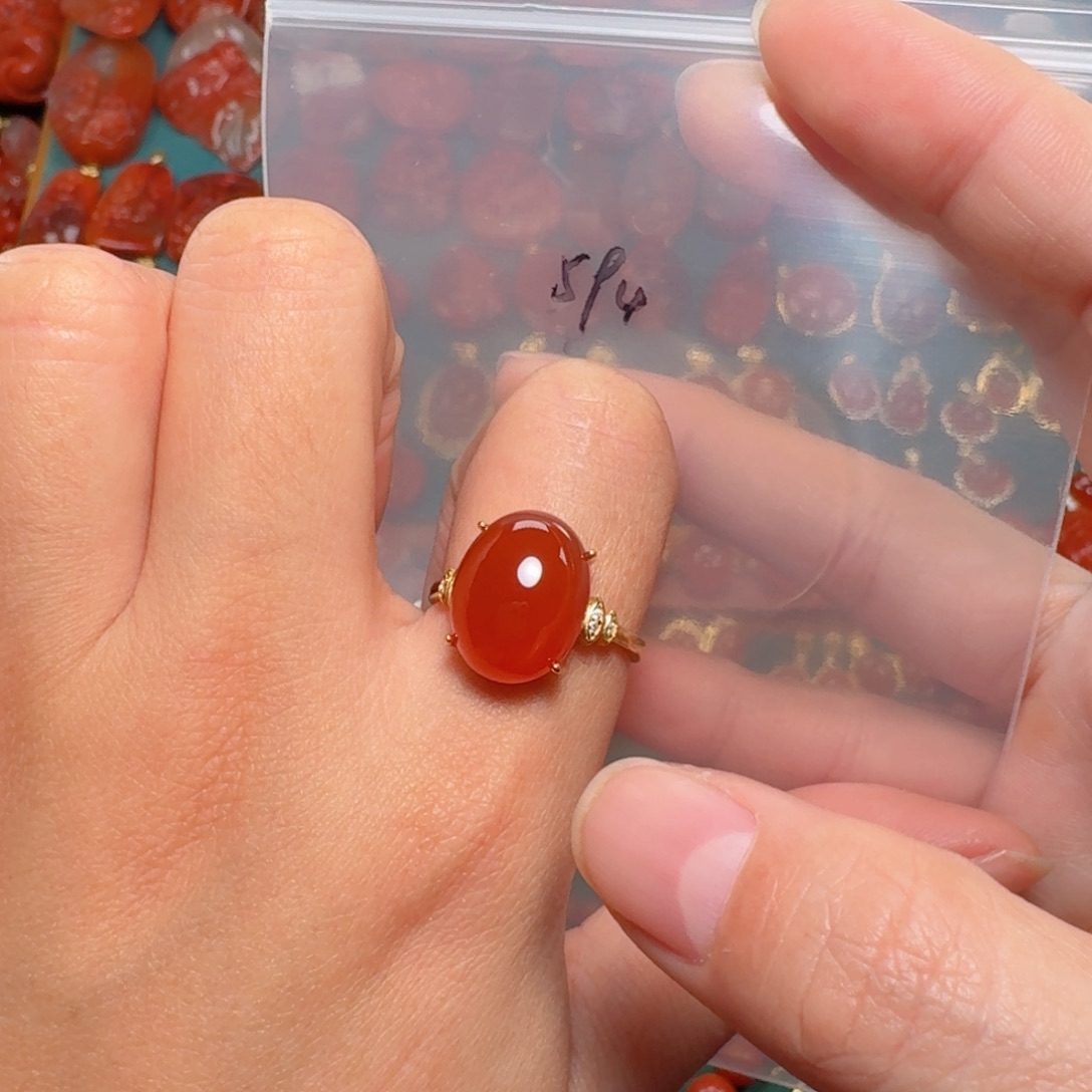 南红玛瑙南红 银S925镶嵌