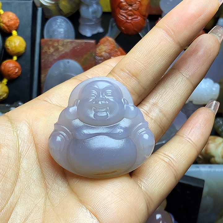 硅化玉未镶嵌吊坠(不含链)玉雕佛牌