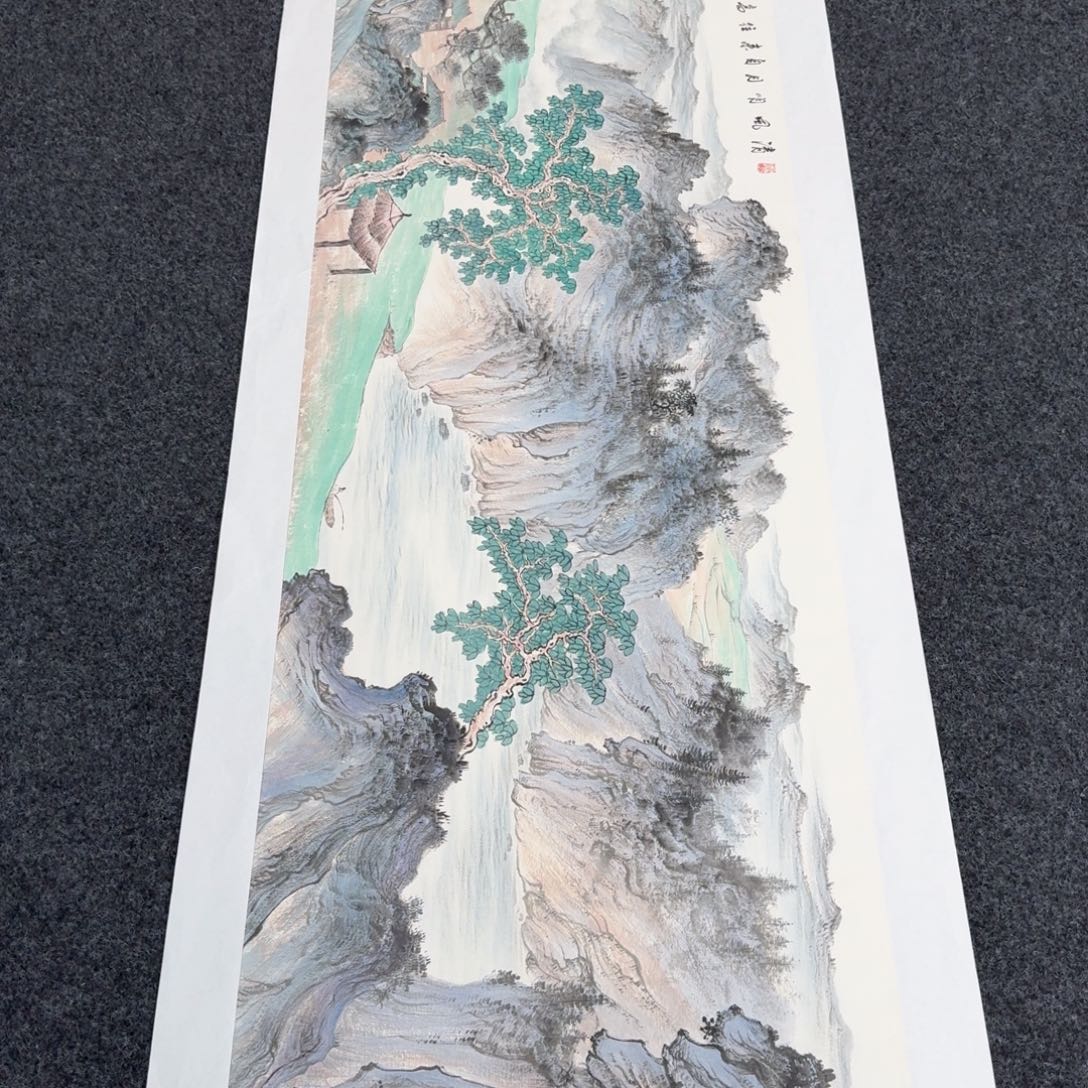 可***舅国画纯手绘山水花鸟作品