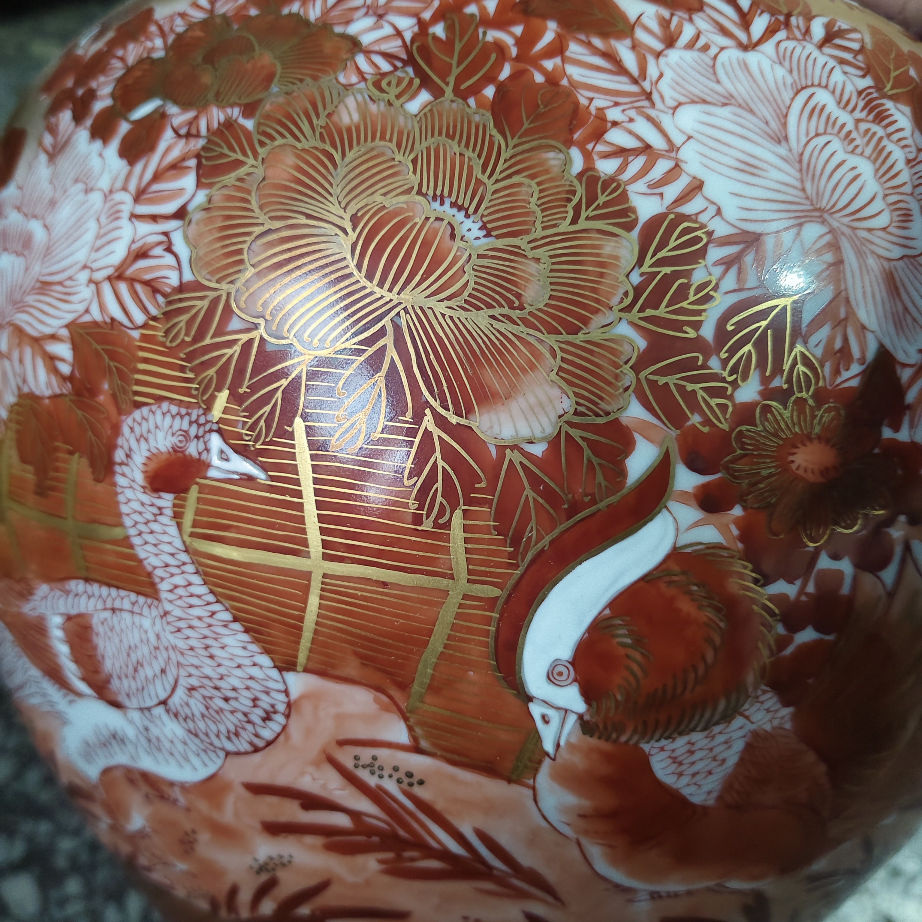 日货回流的花瓶九谷花瓶啊高34厘米宽30厘米左右