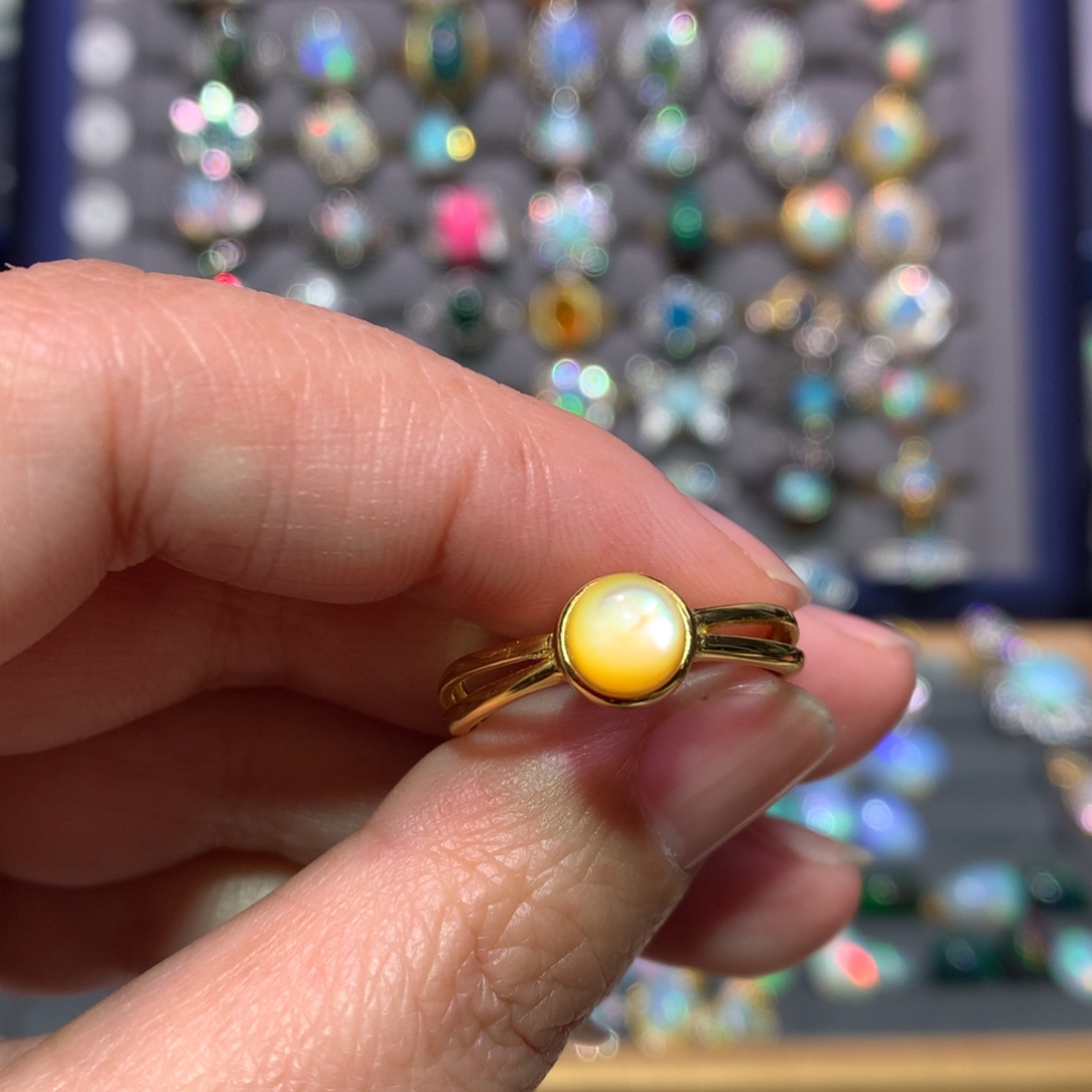 银S925镶嵌欧泊戒指款式康****?