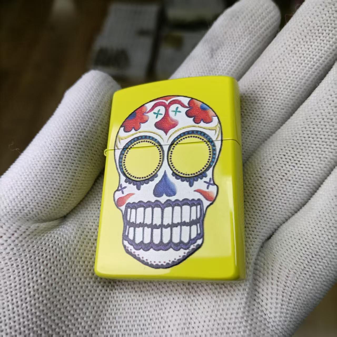 ZORRO佐罗煤油打火机黄漆大骷髅-福袋样机