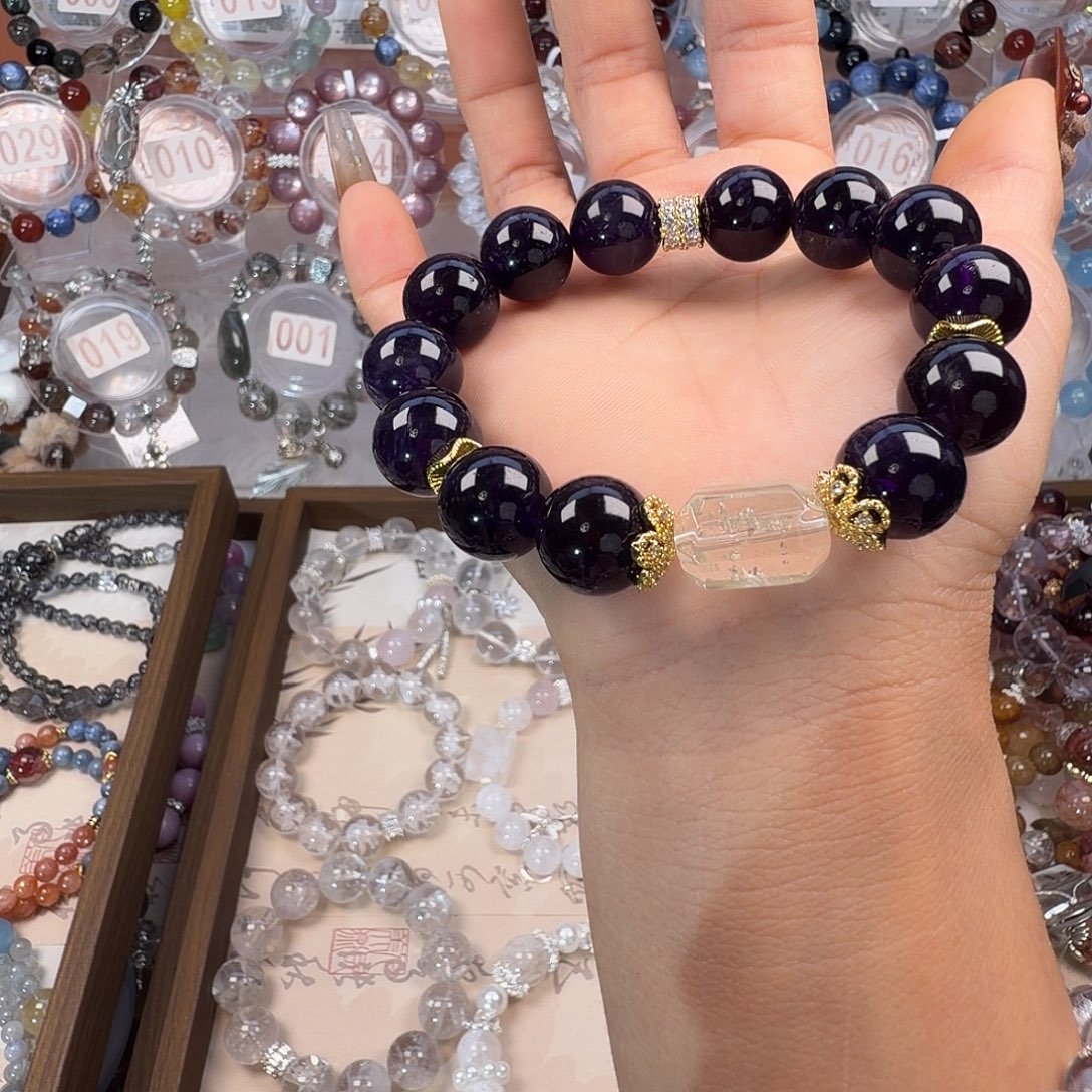 合金水晶手链紫水