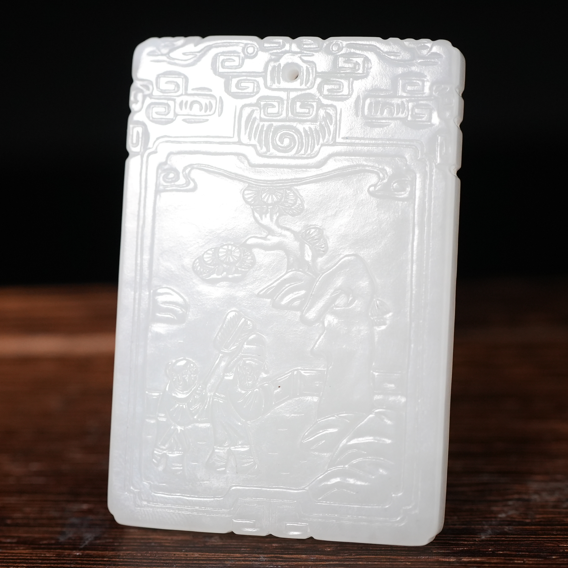 民国和田玉米芾拜石玉牌AADB2412102024