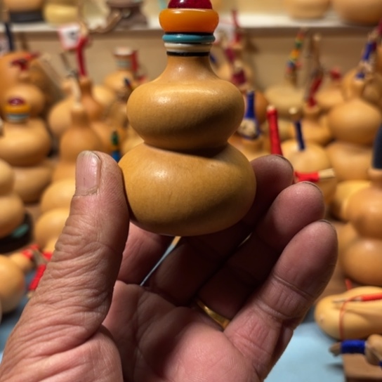 曲*饼天然葫芦手把摆件